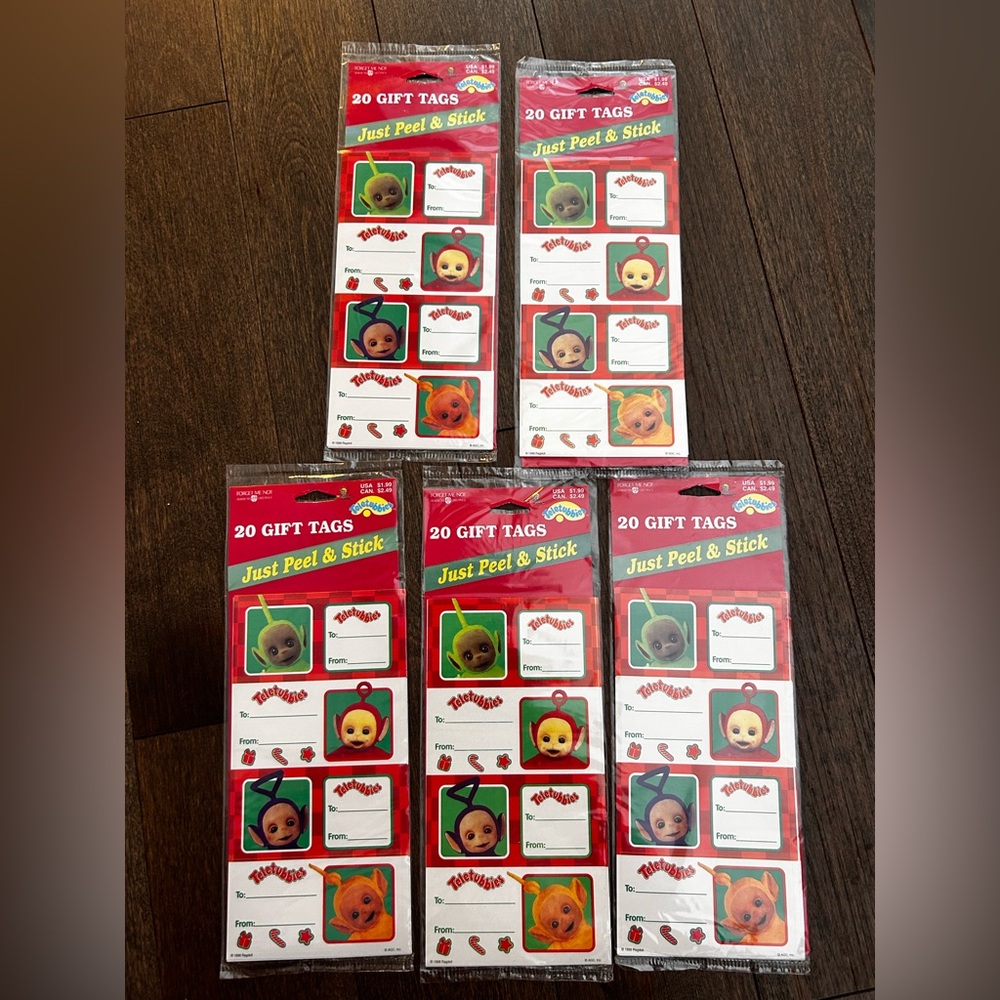 Vintage Teletubbies Gift Tags‎ Set x100
